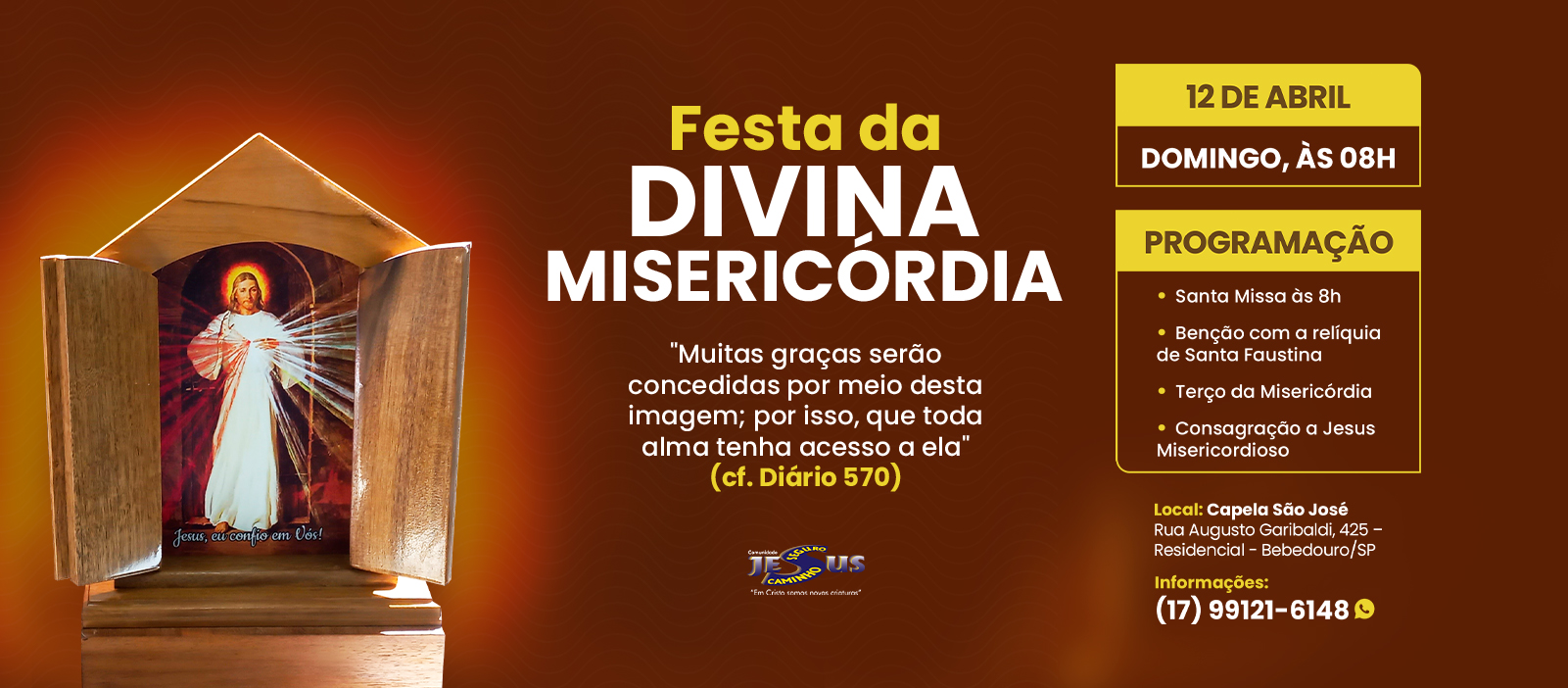 Festa da Divina Misericórdia – 08h
