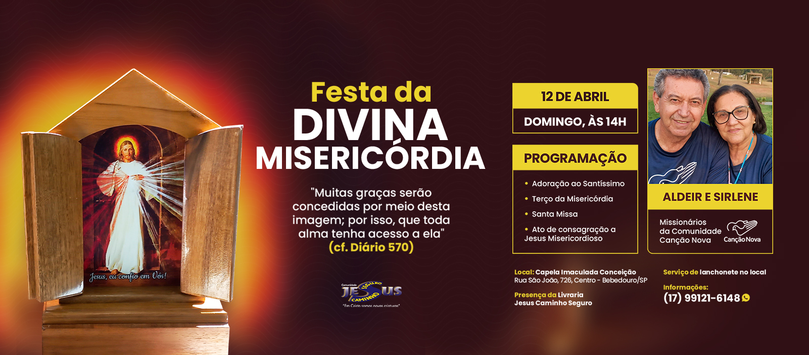 Festa da Divina Misericórdia – 14h
